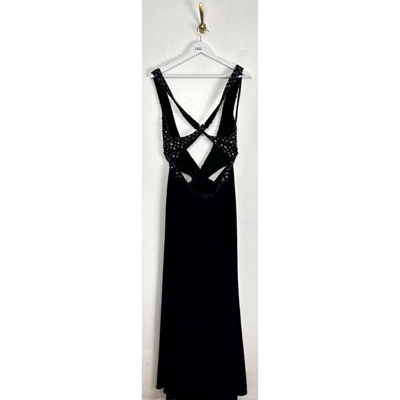 MAC DUGGAL Sequin Sheath Gown in Black Size US 14 - Picture 6 of 11